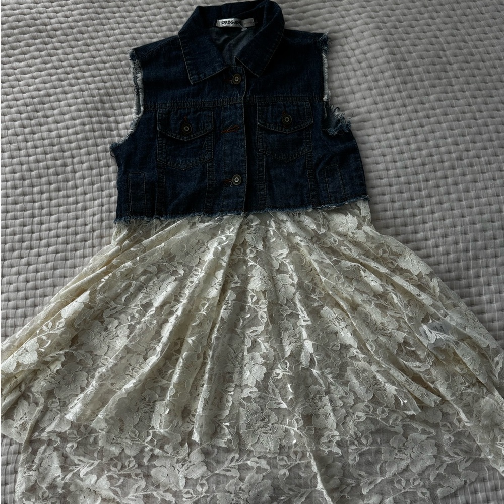Stylish Denim and Lace Jacket